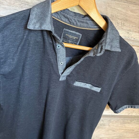 Denim & Flower Ricky Singh Gray Polo Shirt men’s S excellent preworn condition - Picture 4 of 12